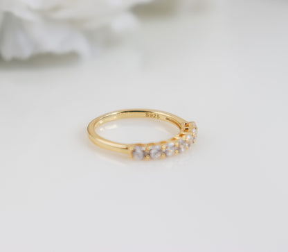 Half Eternity Round Cut Ring