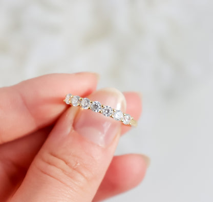 Half Eternity Round Cut Ring