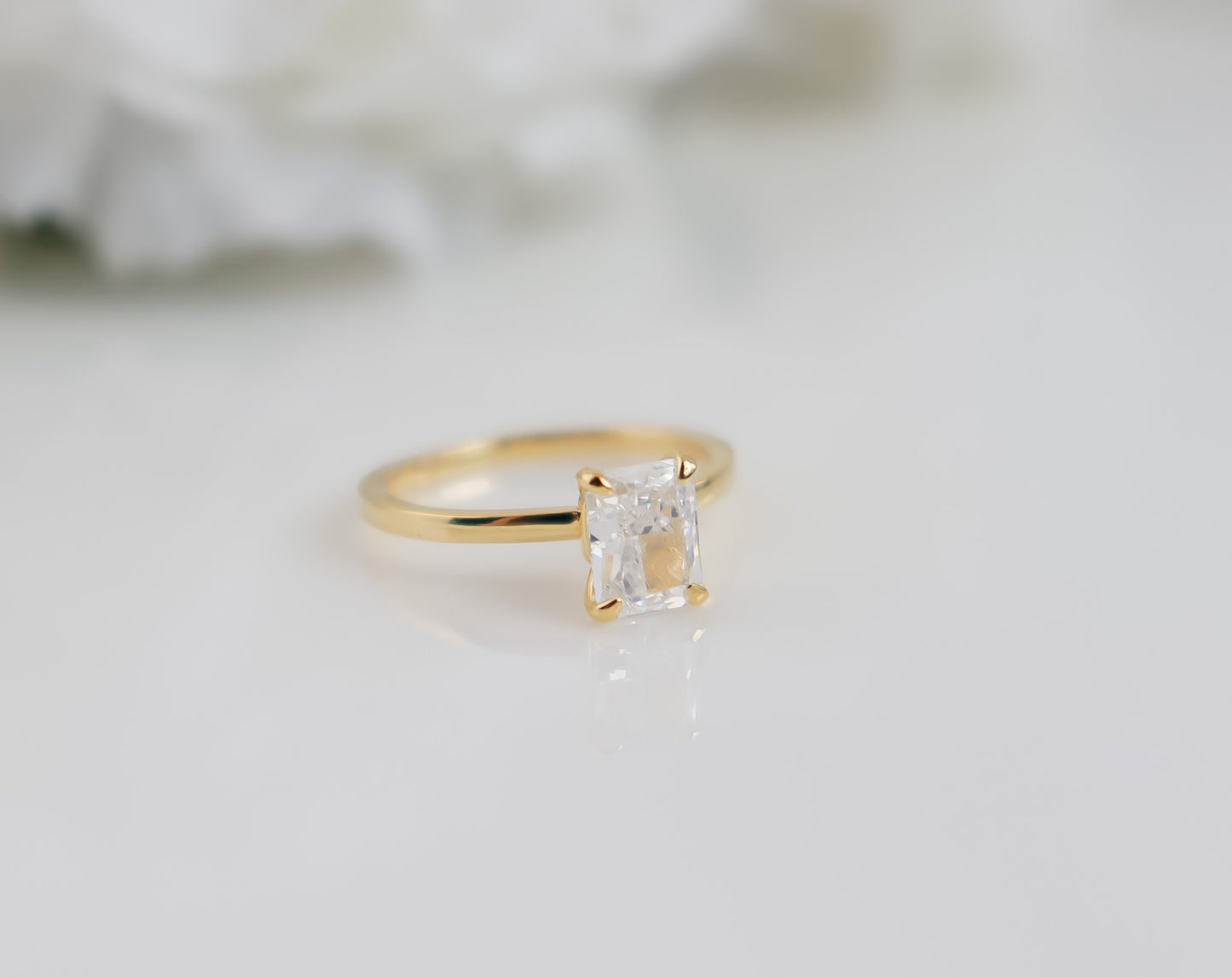 Emerald Cut Solitaire Ring