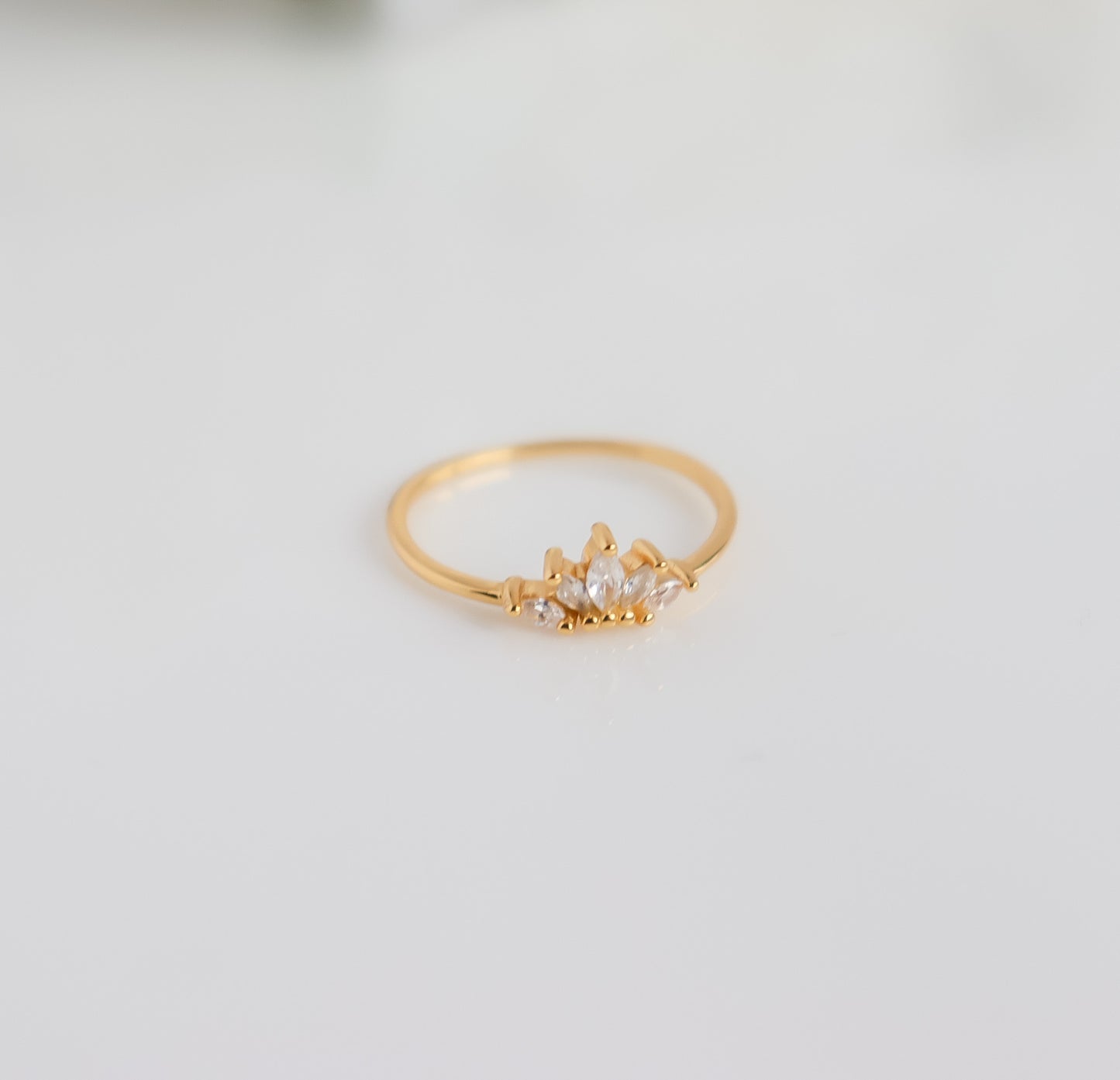 Lotus Zircon Ring