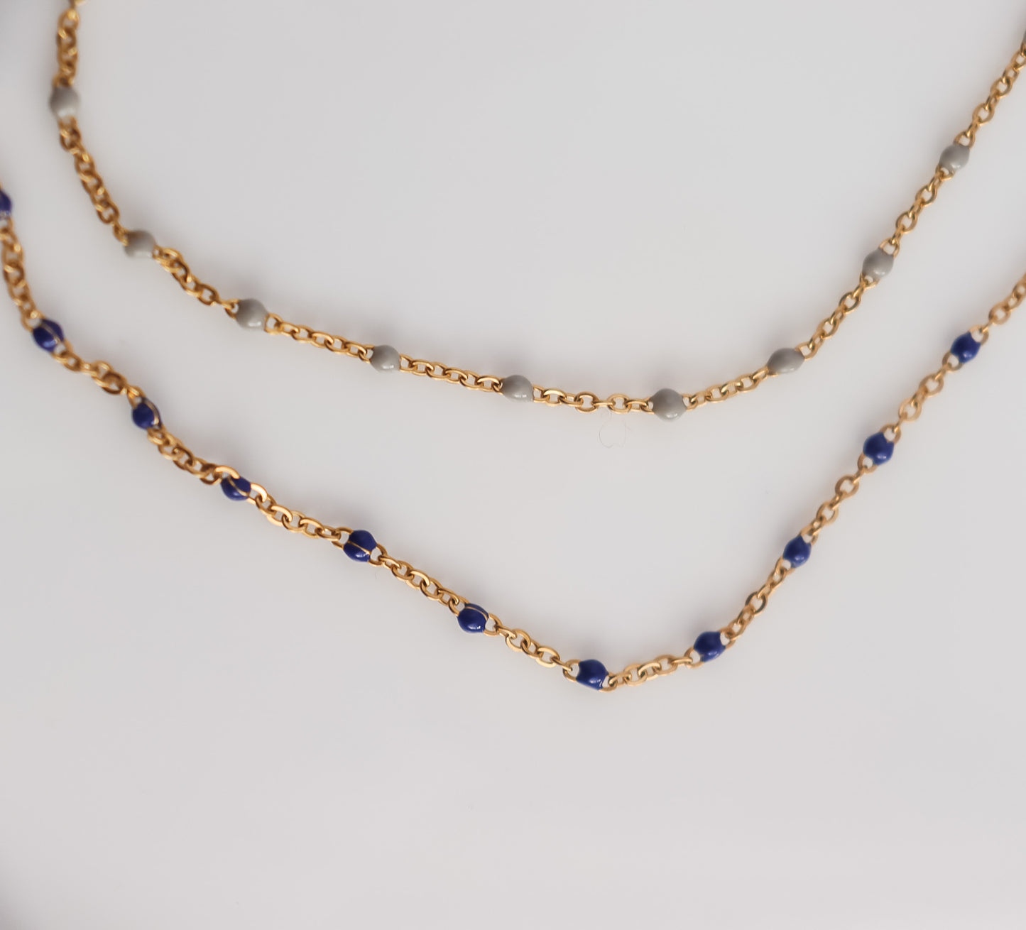 Colored Bead Chain Necklace