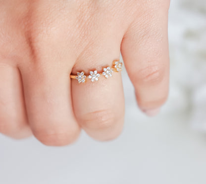 Jasmine Flower Resizable Ring