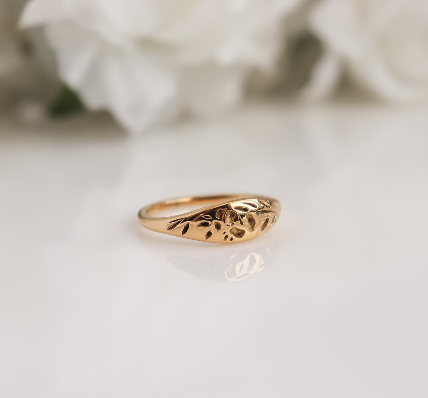 Leaf Engraved Ring