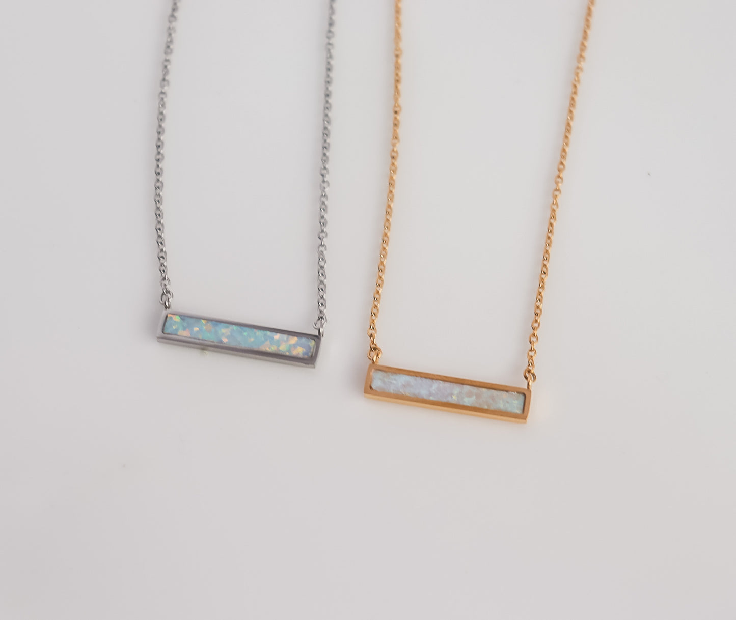 Opal Bar Necklace