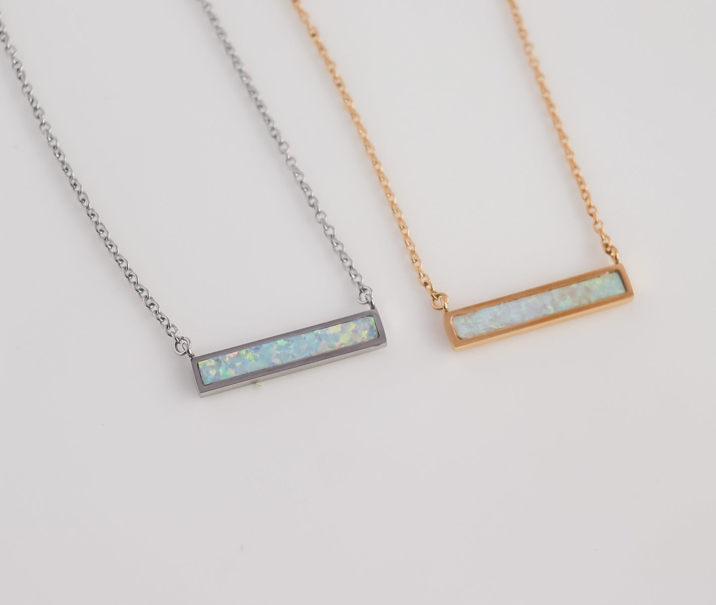 Opal Bar Necklace