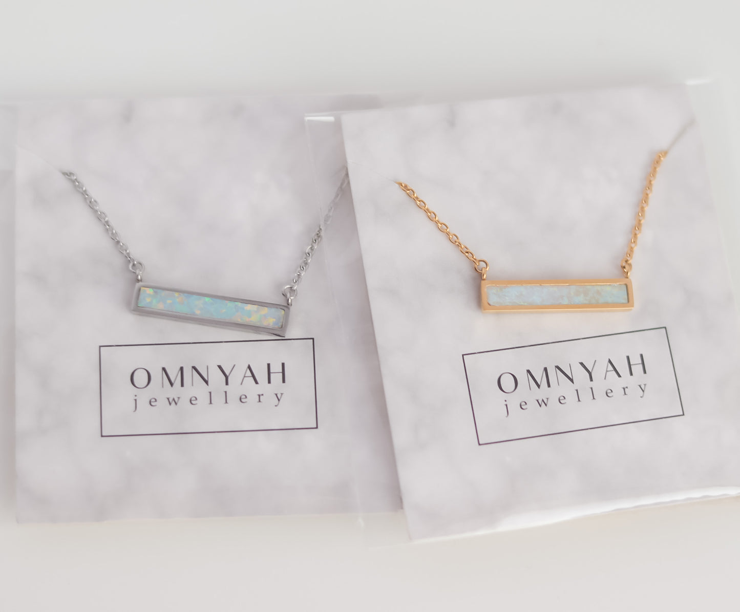 Opal Bar Necklace