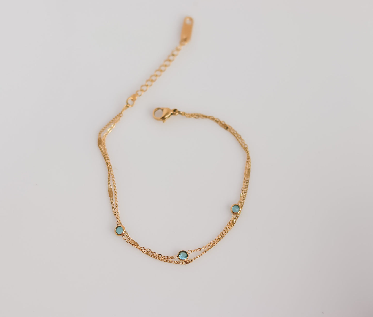 Blue Zircon Layered Bracelet