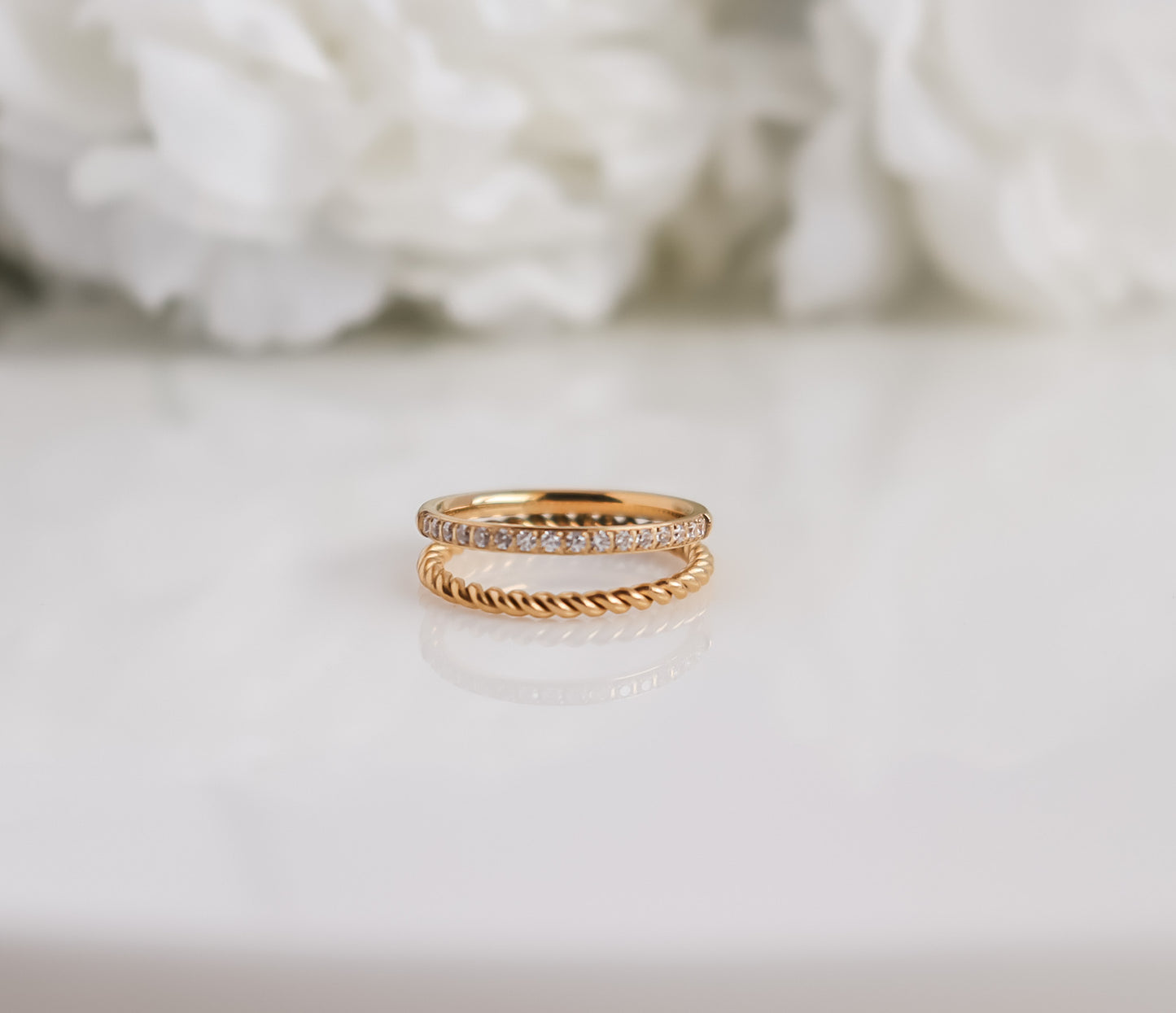 Stud & Twist Band Ring