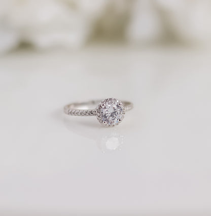 Halo Round Cut Pavé Ring