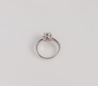 Halo Round Cut Pavé Ring