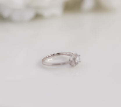 Cushion Cut Pavé Ring