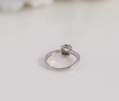 Cushion Cut Pavé Ring