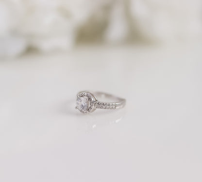 Cushion Cut Pavé Ring