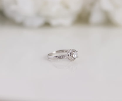 Cushion Cut Pavé Ring