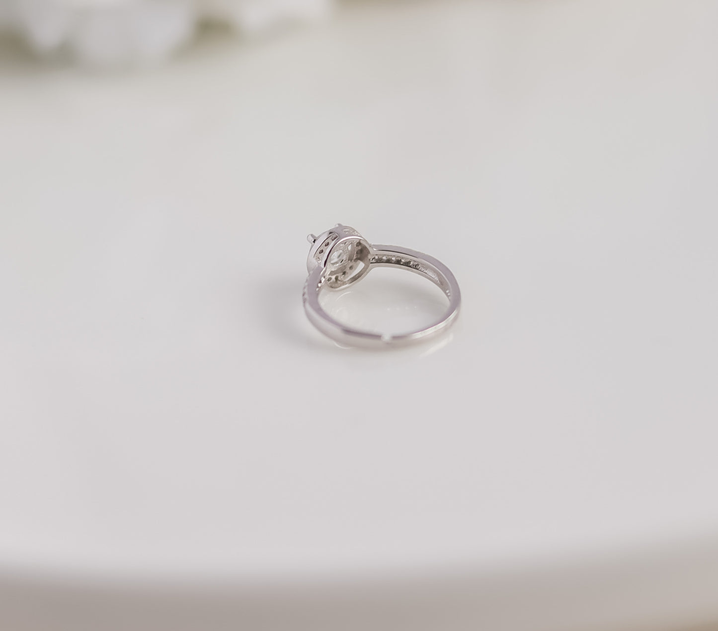 Cushion Cut Pavé Ring