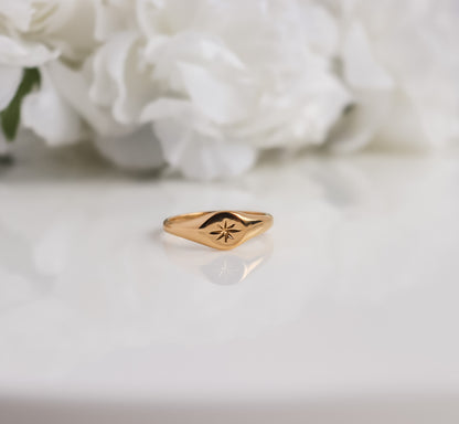 Starburst Signet Ring