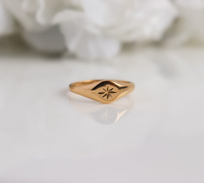 Starburst Signet Ring