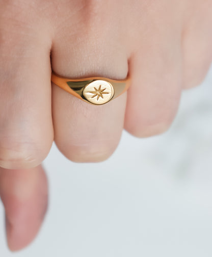 Starburst Signet Ring