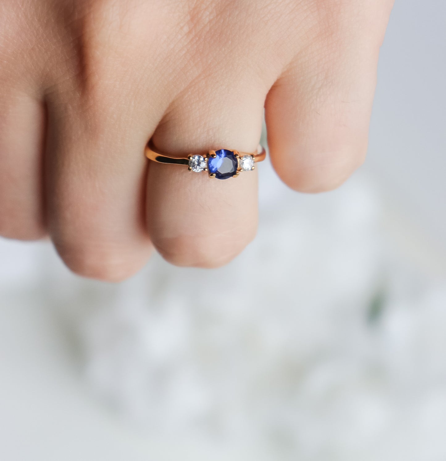 Sapphire 3-Stone Ring