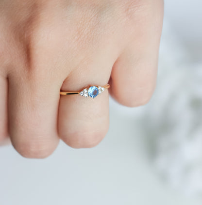 Blue 3-Stone Resizable Ring