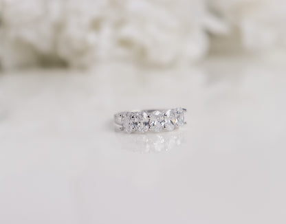 Oval Half Eternity Ring