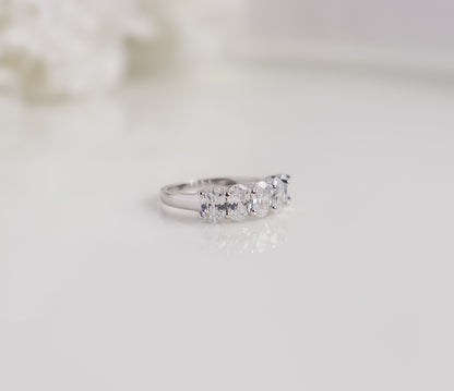 Oval Half Eternity Ring