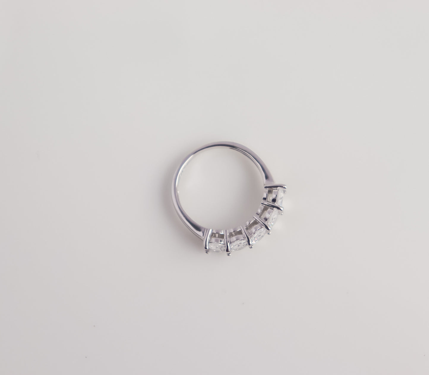 Oval Half Eternity Ring