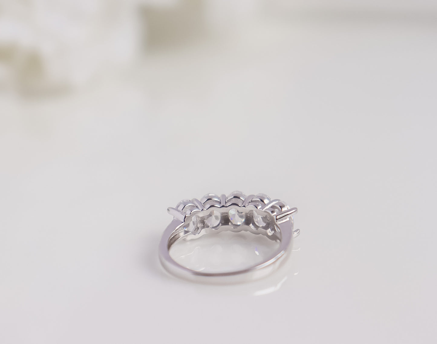 Oval Half Eternity Ring