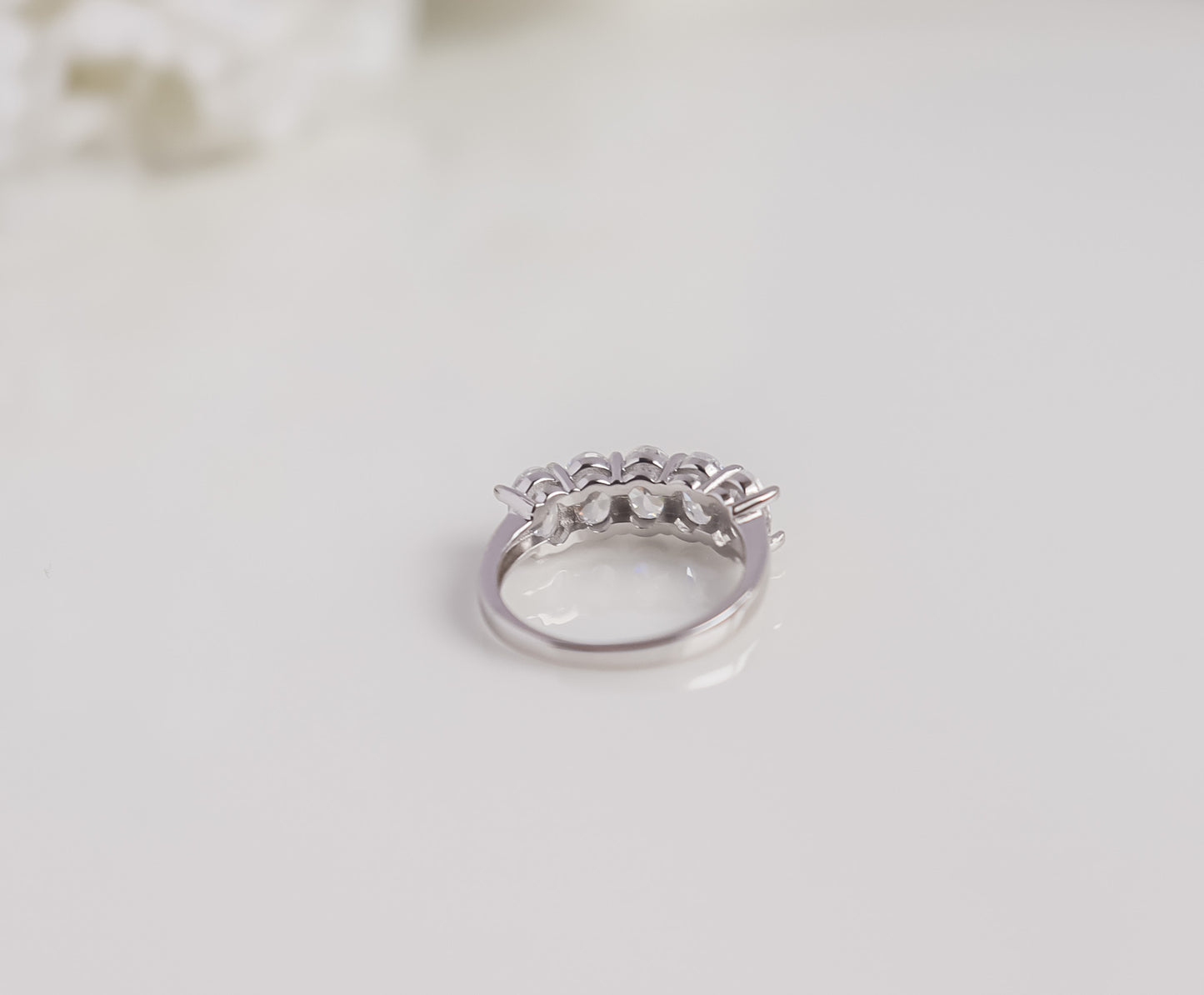 Oval Half Eternity Ring