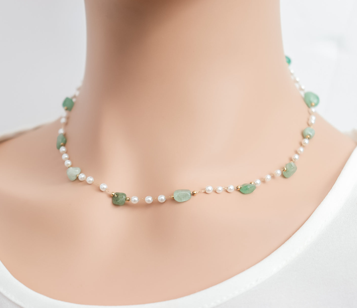 Beaded Jade Necklace