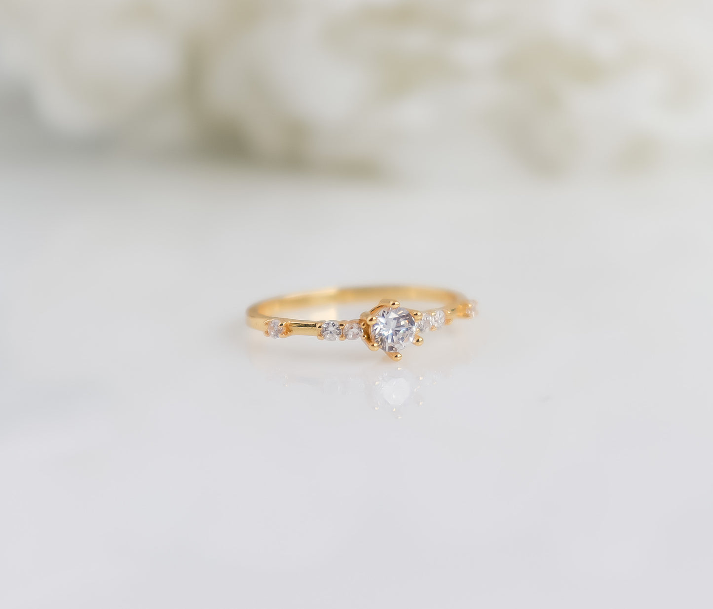 Crystal Solitaire Ring