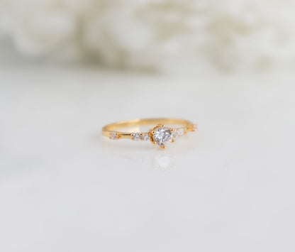 Vintage Inspired Zircon Ring