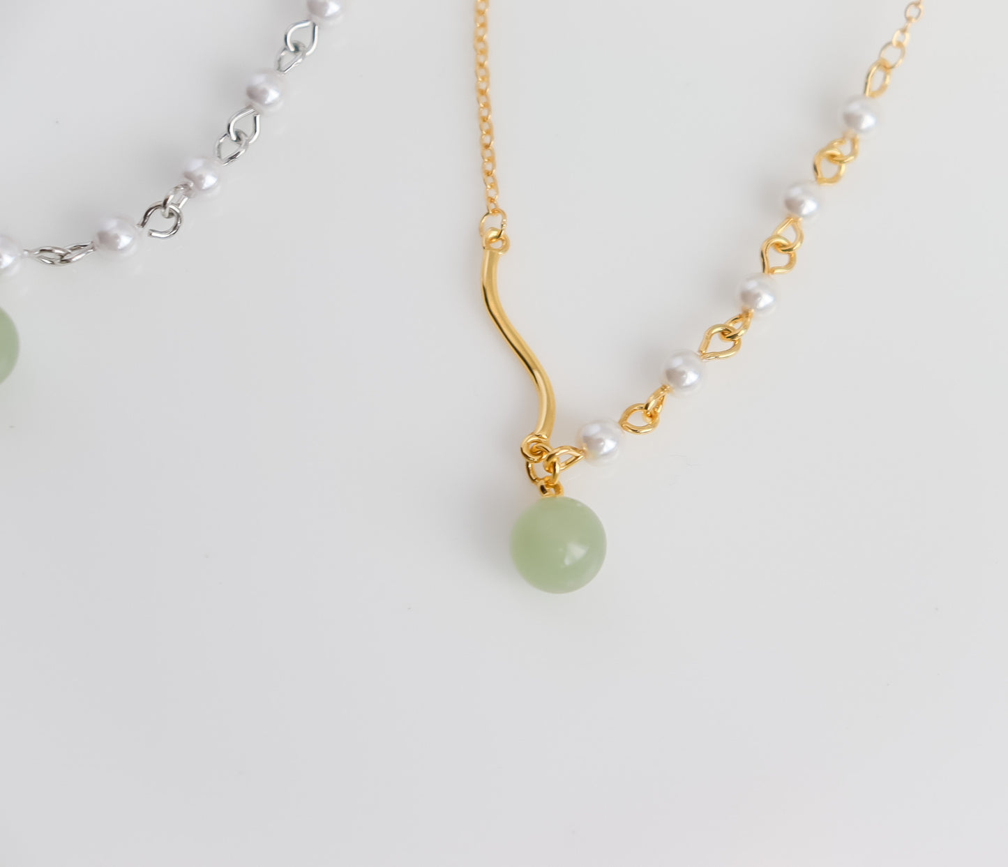 Pearl & Jade Accent Necklace