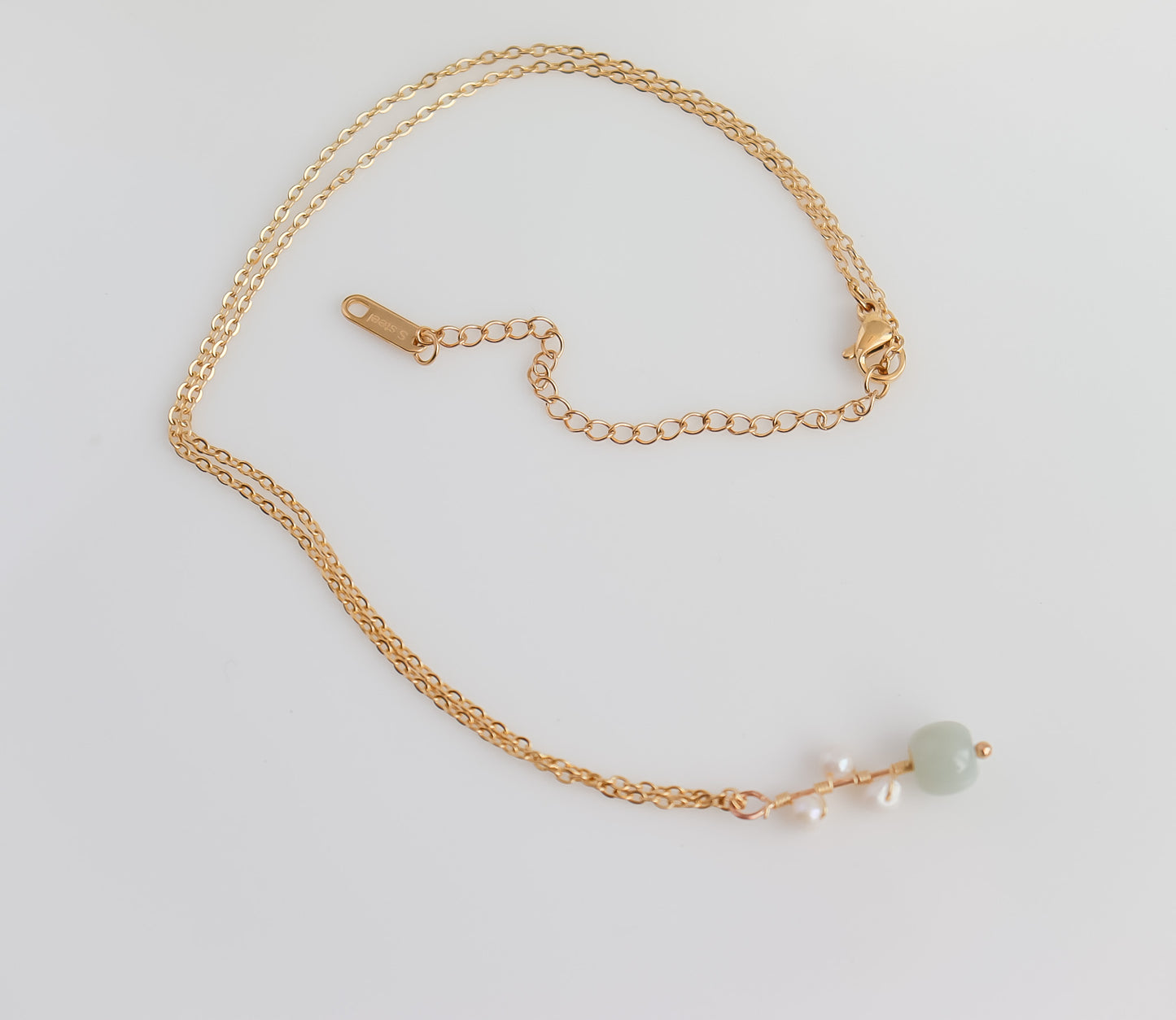 Pearl & Jade Pendant Necklace