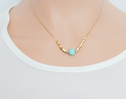 Pearl & Blocks Pendant Necklace