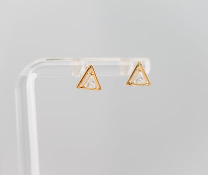 Triangle Zircon Stud Earrings