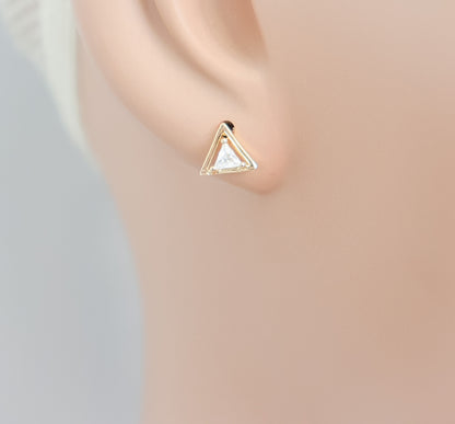 Triangle Zircon Stud Earrings