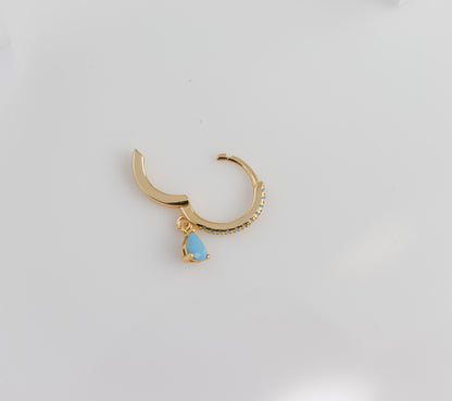 Studded Hoop Colour Dangle Earring