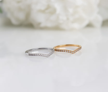 Studded Wishbone Ring