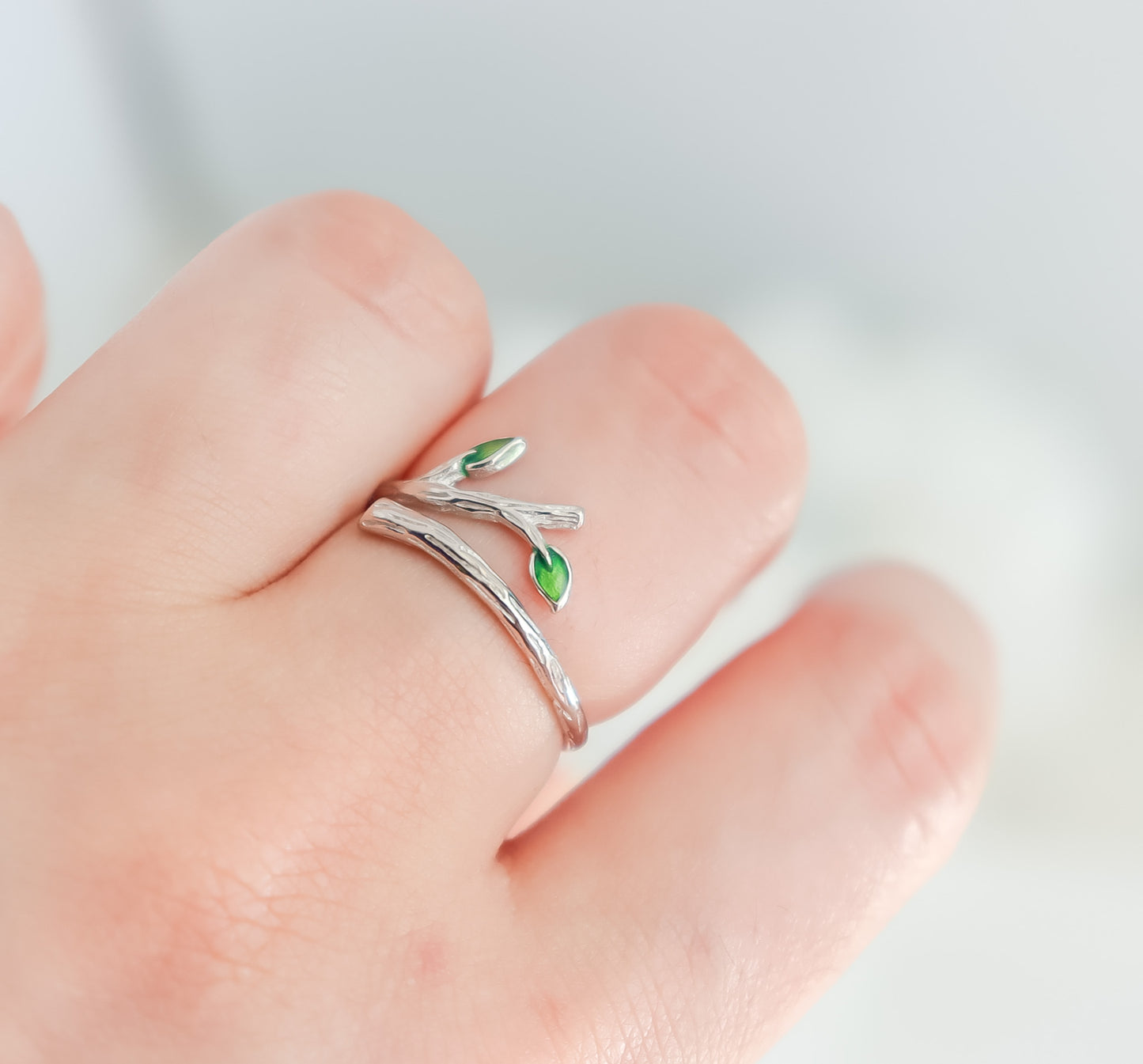 Leaf Branch Resizable Ring