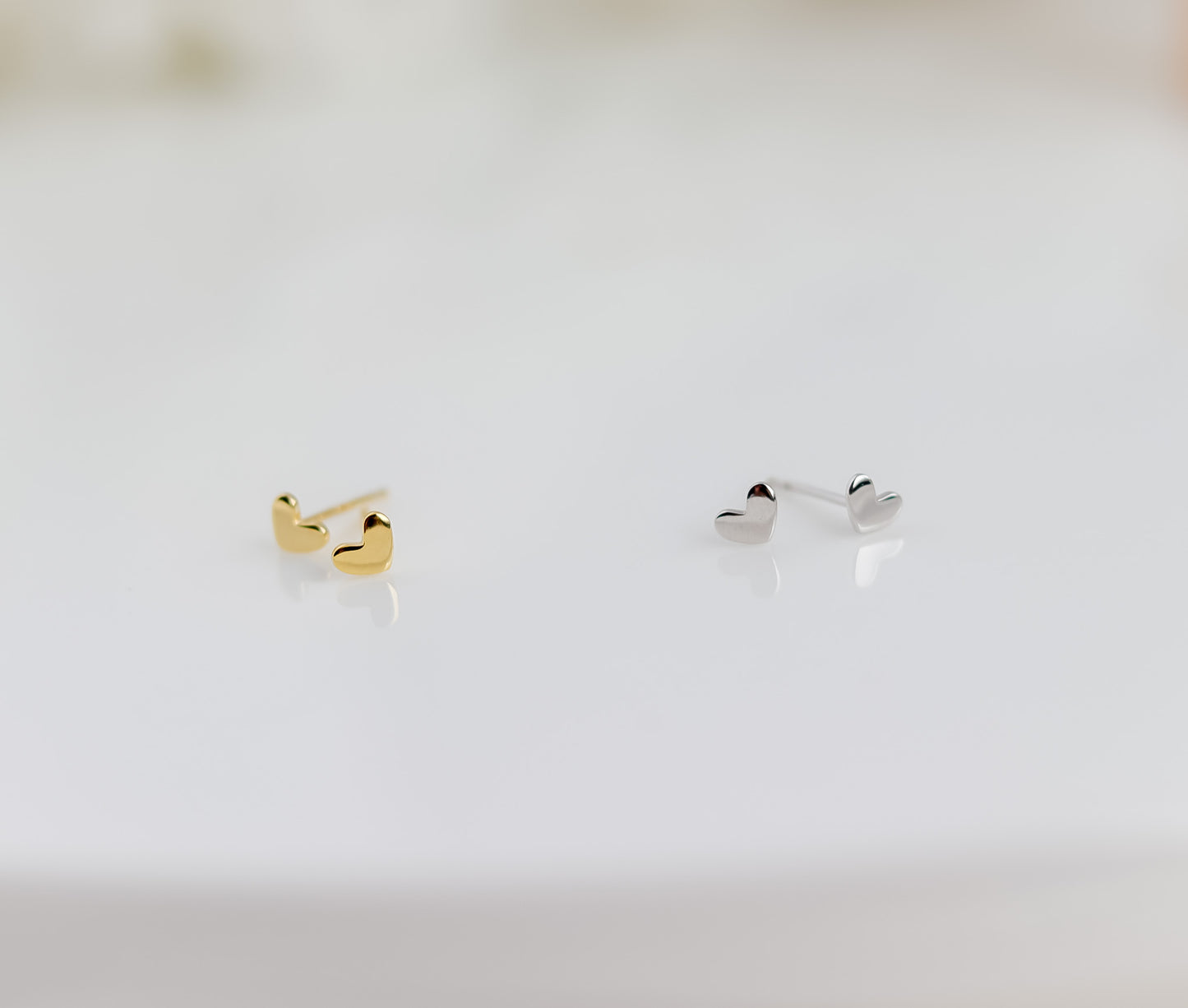 Delicate Heart Stud Earrings