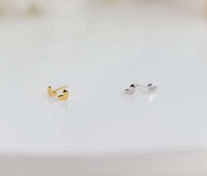 Delicate Heart Stud Earrings