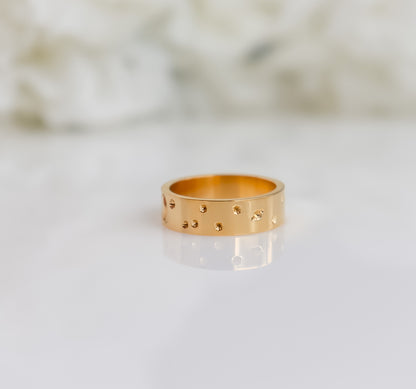 Moon & Stars Band Ring