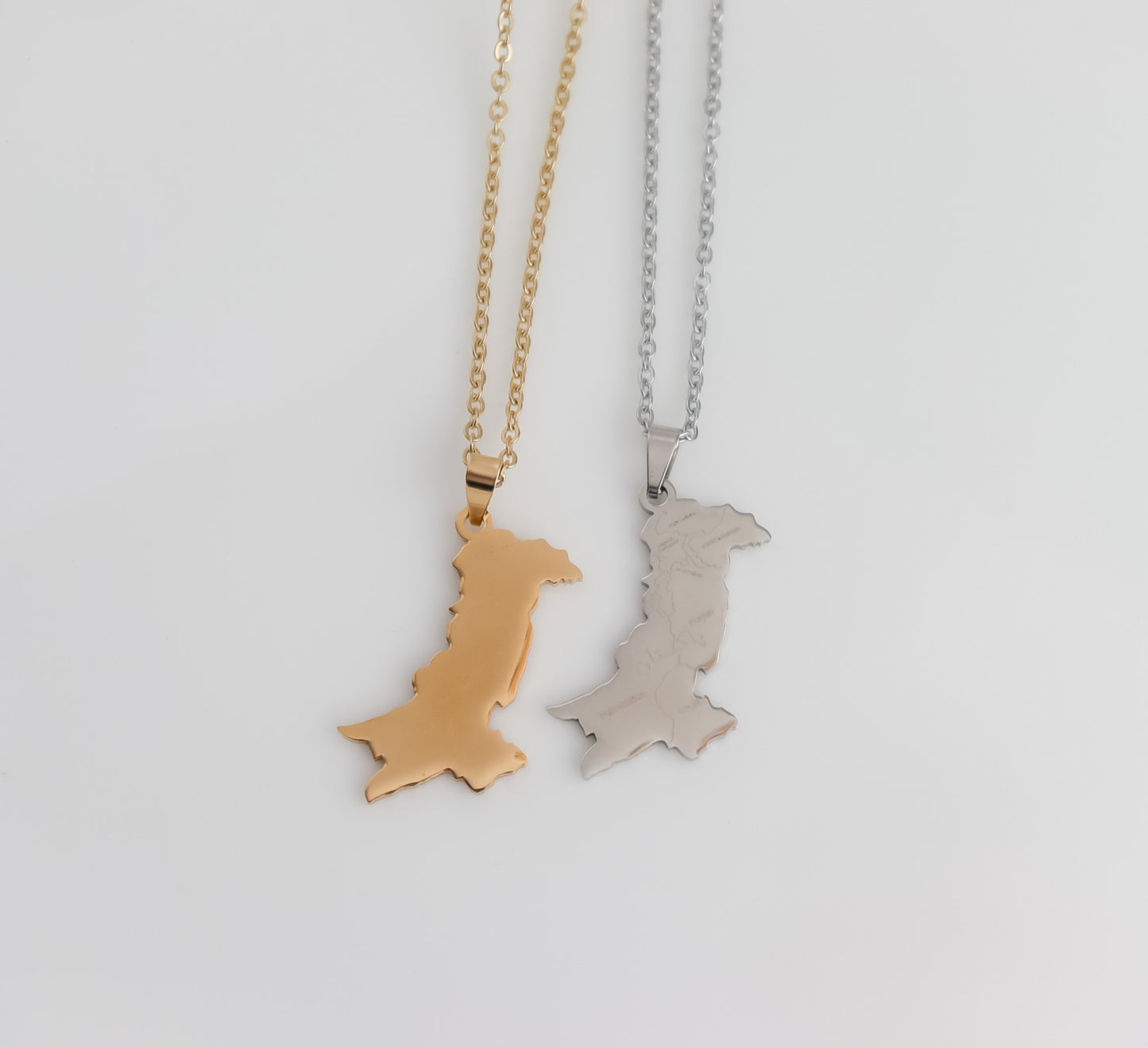 Pakistan Map Lined Necklace