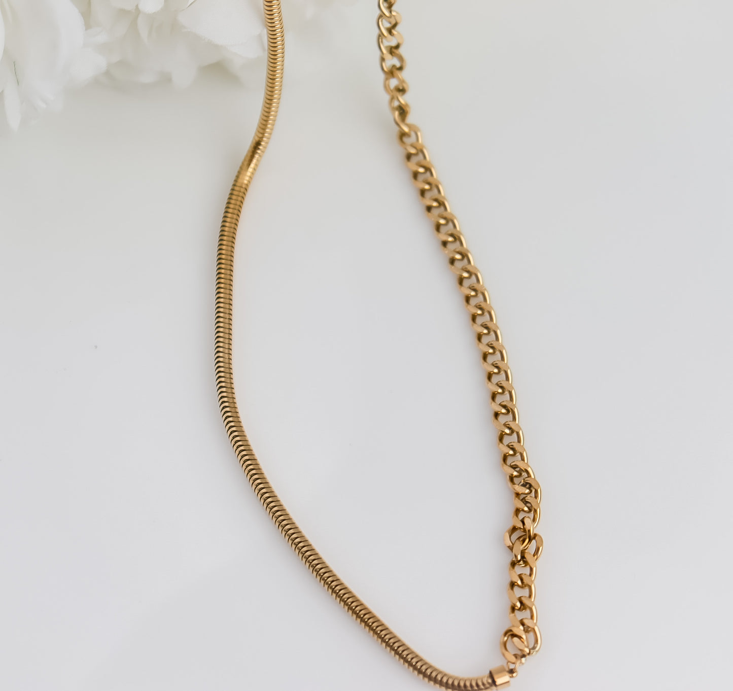 Curb/Herring Bone Chain Necklace