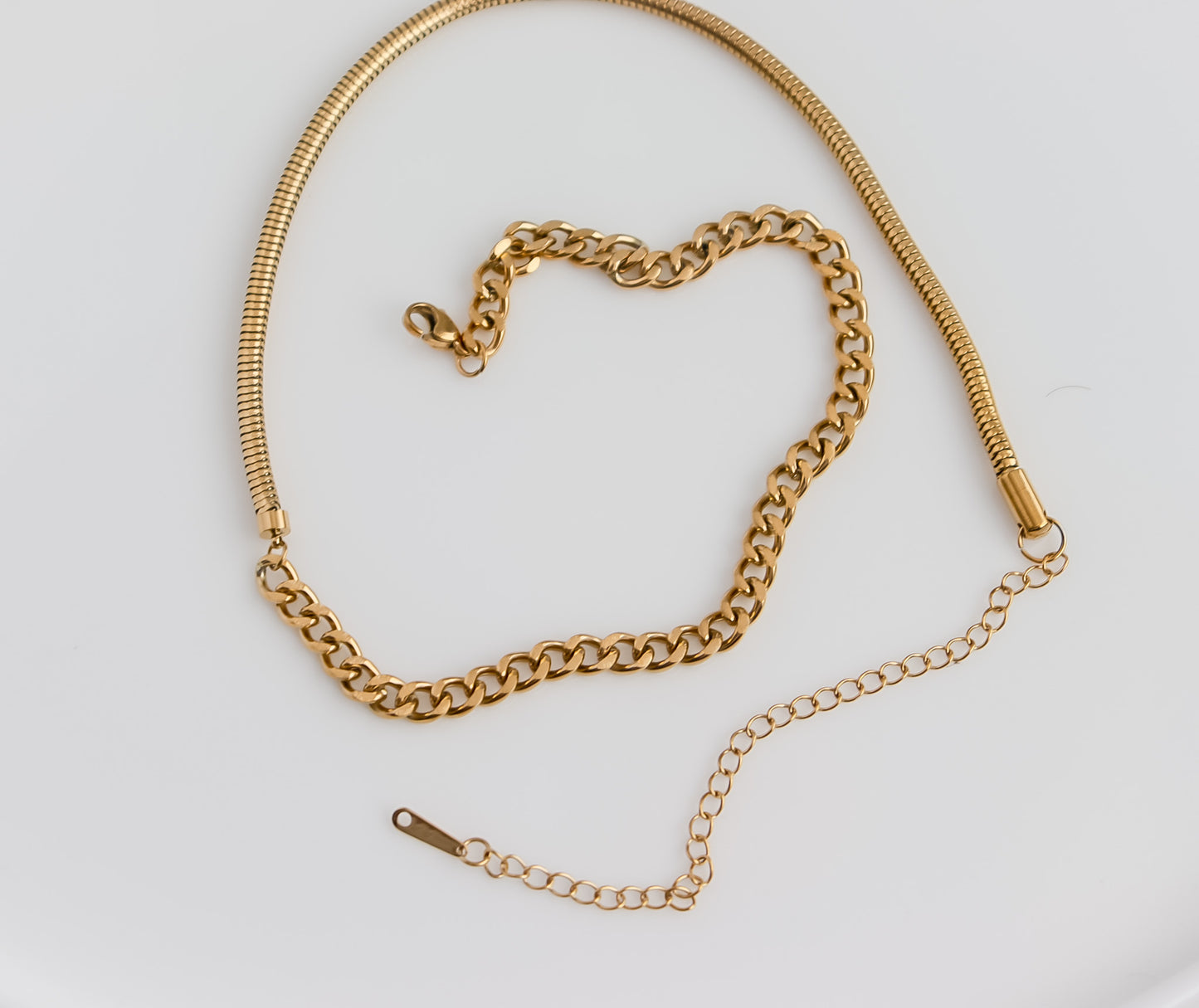 Curb/Herring Bone Chain Necklace