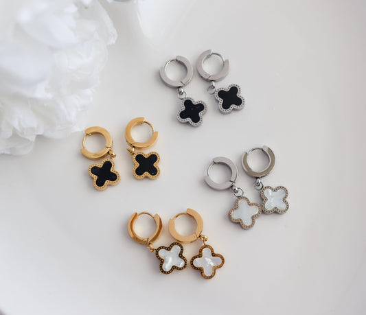 Drop Clover Earrings