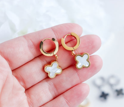 Drop Clover Earrings