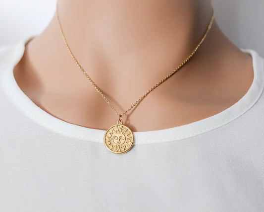 Sun Face Necklace