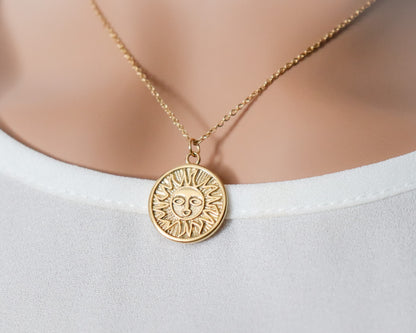 Sun Face Necklace